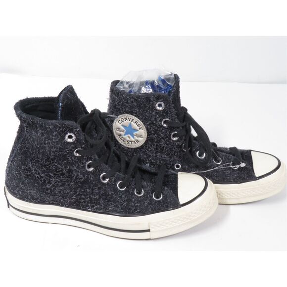 Converse Shoes - Converse Chuck 70 High Top Black Furry Suede Sneakers Women 6.5